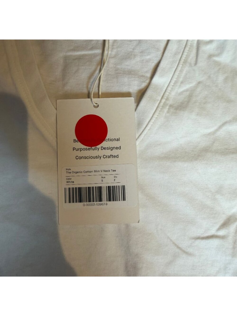 Everlane The Organic Cotton Slim V-Neck Tee White Size S NWT - Picture 3 of 6